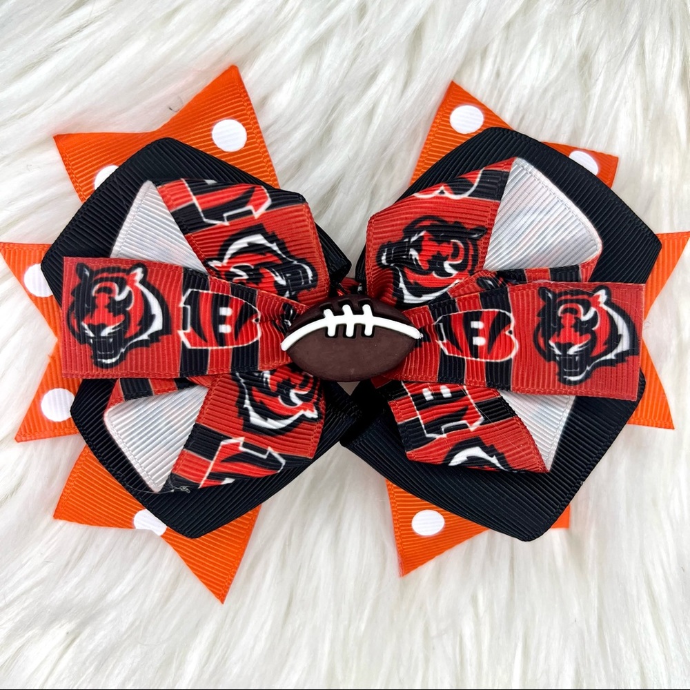 🎀🏈 NFL Cincinnati Bengals Football Hair Bow 🏈🎀